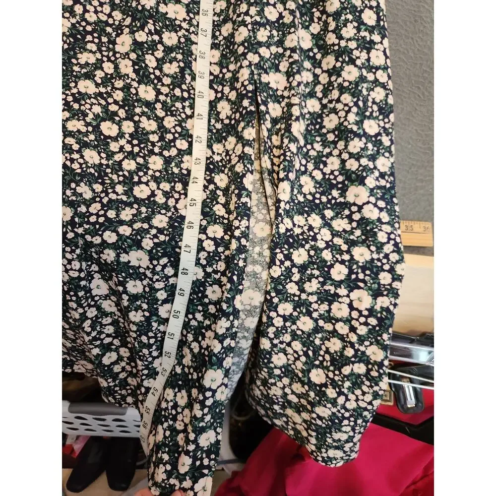 Old Navy‎ Womens Maxi Dress 4X Floral Cottagecore Puff Short Sleeve Smocked NWOT